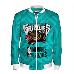 Бомбер мужской Memphis Grizzlies 12, цвет: 3D-белый