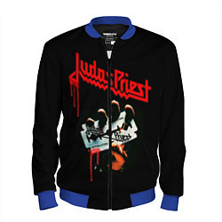 Бомбер мужской Judas Priest, цвет: 3D-синий