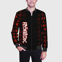 Бомбер мужской Roblox, цвет: 3D-черный — фото 2