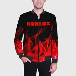 Бомбер мужской ROBLOX, цвет: 3D-черный — фото 2