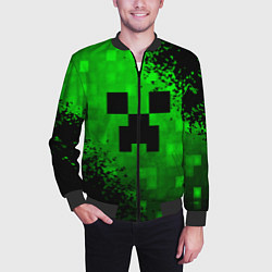 Бомбер мужской MINECRAFT, цвет: 3D-черный — фото 2