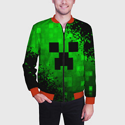 Бомбер мужской MINECRAFT, цвет: 3D-красный — фото 2