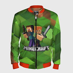 Бомбер мужской MINECRAFT, цвет: 3D-красный