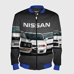 Бомбер мужской NISSAN, цвет: 3D-синий