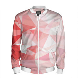 Бомбер мужской Pink abstraction, цвет: 3D-белый
