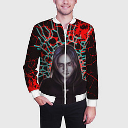 Бомбер мужской Pyrokinesis, цвет: 3D-белый — фото 2