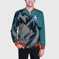 Бомбер мужской Форма White wolves, цвет: 3D-красный — фото 2