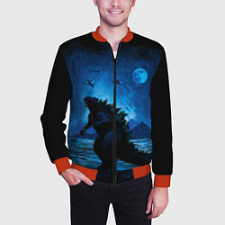 Бомбер мужской GODZILLA, цвет: 3D-красный — фото 2
