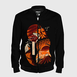 Бомбер мужской JAPAN FOX, цвет: 3D-черный