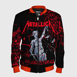 Бомбер мужской Metallica, цвет: 3D-красный