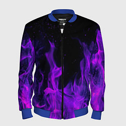 Бомбер мужской ФИОЛЕТОВЫЙ ОГОНЬ, цвет: 3D-синий