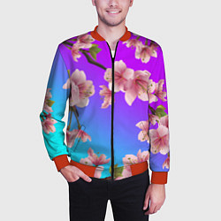 Бомбер мужской САКУРА ВИШНЯ, цвет: 3D-красный — фото 2