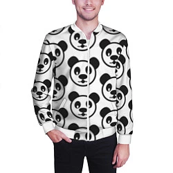 Бомбер мужской Panda, цвет: 3D-белый — фото 2