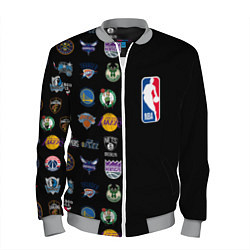 Бомбер мужской NBA Team Logos 2, цвет: 3D-меланж