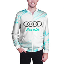 Бомбер мужской Audi, цвет: 3D-белый — фото 2