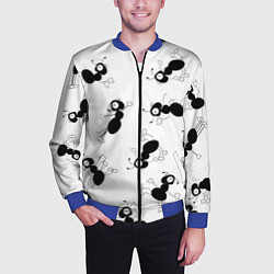 Бомбер мужской Муравьи, цвет: 3D-синий — фото 2