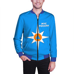 Бомбер мужской МЧС России, цвет: 3D-синий — фото 2