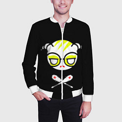 Бомбер мужской Аниме, цвет: 3D-белый — фото 2