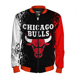 Бомбер мужской CHICAGO BULLS, цвет: 3D-красный