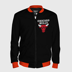 Бомбер мужской CHICAGO BULLS, цвет: 3D-красный
