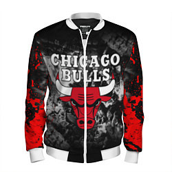 Бомбер мужской CHICAGO BULLS, цвет: 3D-белый