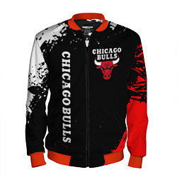 Бомбер мужской CHICAGO BULLS, цвет: 3D-красный