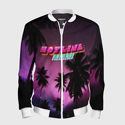 Бомбер мужской HOTLINE MIAMI, цвет: 3D-белый