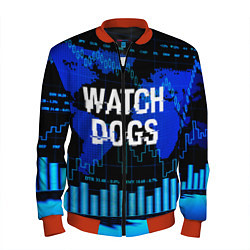 Бомбер мужской Watch Dogs, цвет: 3D-красный