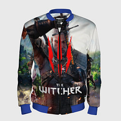 Бомбер мужской The Witcher, цвет: 3D-синий