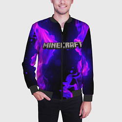 Бомбер мужской MINECRAFT, цвет: 3D-черный — фото 2