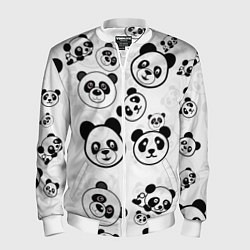 Бомбер мужской Панды, цвет: 3D-белый