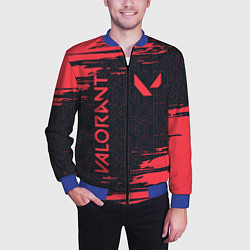 Бомбер мужской VALORANT ВАЛОРАНТ, цвет: 3D-синий — фото 2