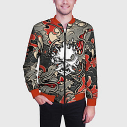 Бомбер мужской CYBERPUNK2077 SAMURAI, цвет: 3D-красный — фото 2
