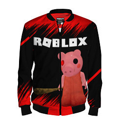 Бомбер мужской Roblox Piggy, цвет: 3D-черный