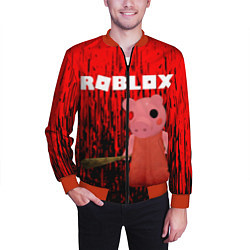 Бомбер мужской Roblox Piggy, цвет: 3D-красный — фото 2