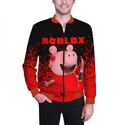 Бомбер мужской Roblox Piggy, цвет: 3D-красный — фото 2