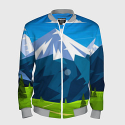 Мужской бомбер Горы пейзаж природа вектор