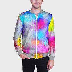 Бомбер мужской НЕОНОВЫЕ ПОТЕРТОСТИ, цвет: 3D-меланж — фото 2