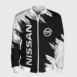 Бомбер мужской NISSAN, цвет: 3D-белый