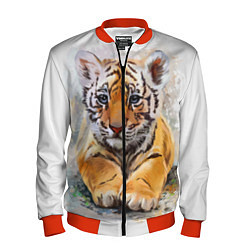 Бомбер мужской Tiger Art, цвет: 3D-красный