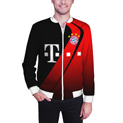 Бомбер мужской FC Bayern Munchen Форма, цвет: 3D-белый — фото 2