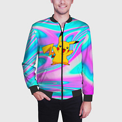 Бомбер мужской Пикачу, цвет: 3D-черный — фото 2