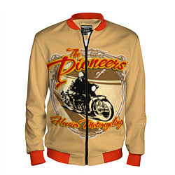 Бомбер мужской Hoosier Motorcycling, цвет: 3D-красный