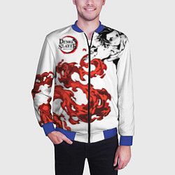 Бомбер мужской Клинок, рассекающий демонов, цвет: 3D-синий — фото 2