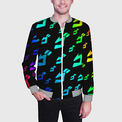 Бомбер мужской JoJo Bizarre Adventure, цвет: 3D-меланж — фото 2