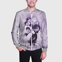 Бомбер мужской BTS, цвет: 3D-меланж — фото 2