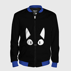 Бомбер мужской Кошачья мордочка, цвет: 3D-синий