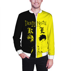Бомбер мужской Death Note, цвет: 3D-белый — фото 2