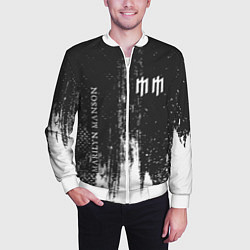 Бомбер мужской MARILYN MANSON М МЭНСОН, цвет: 3D-белый — фото 2