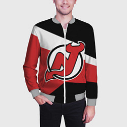 Бомбер мужской Нью-Джерси Девилз, цвет: 3D-меланж — фото 2